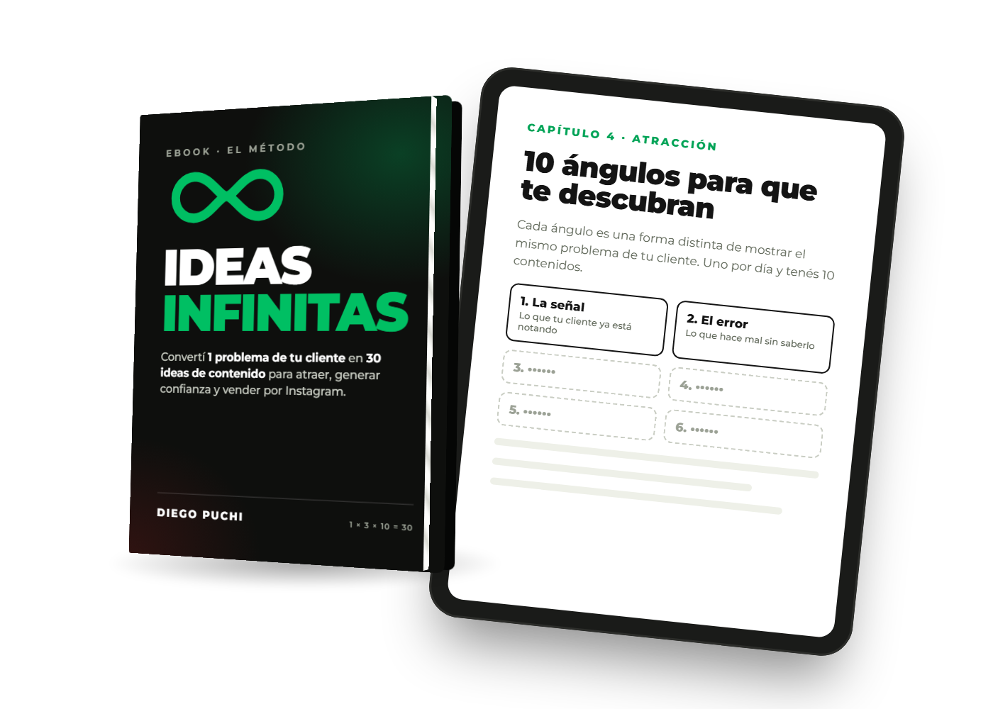 Ebook Ideas Infinitas en formato libro y tablet